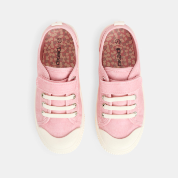 حذاء رياضي من القماش باللون الوردي للفتيات